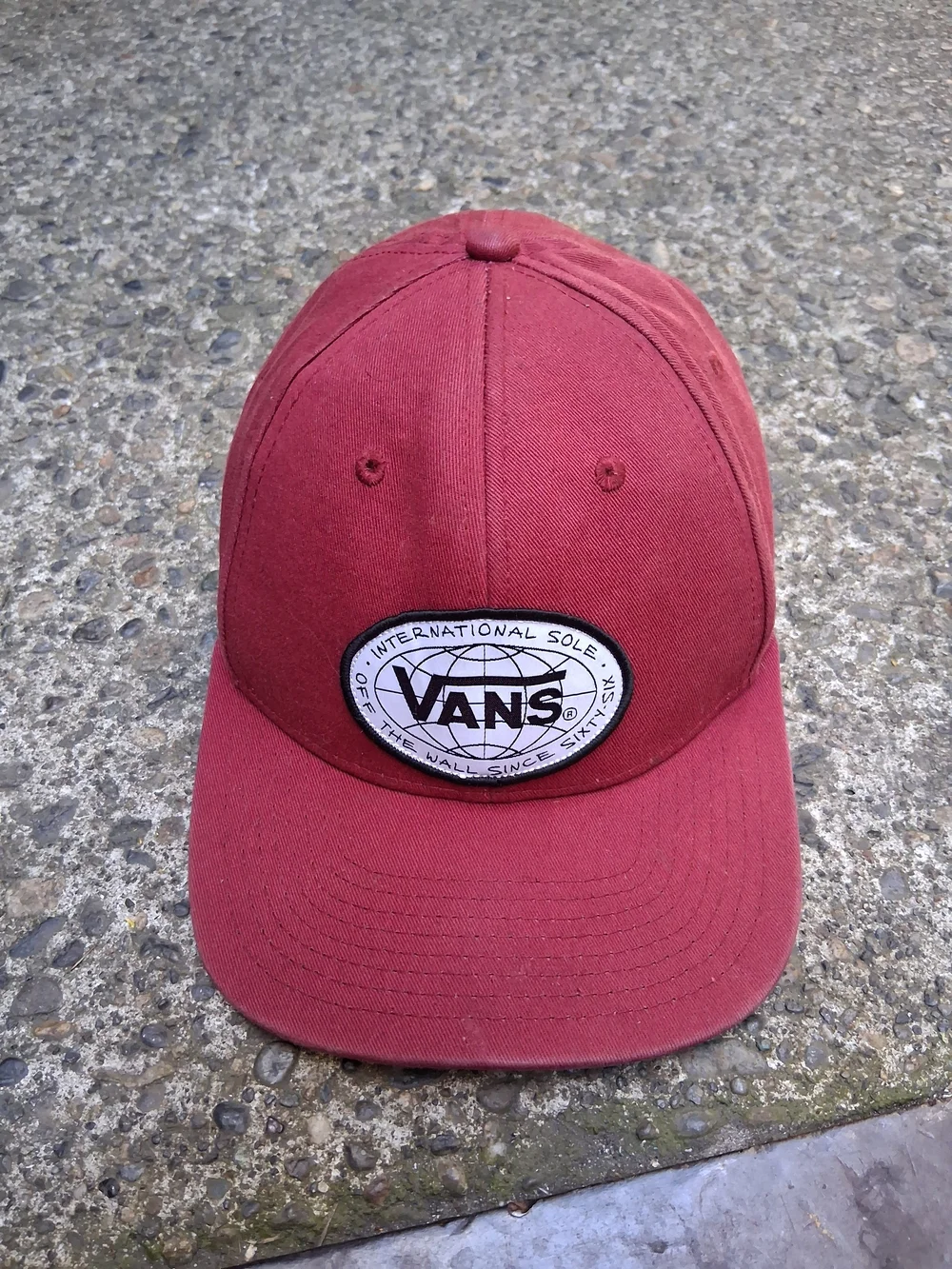 Vans Burgundy Logo Baseball Cap